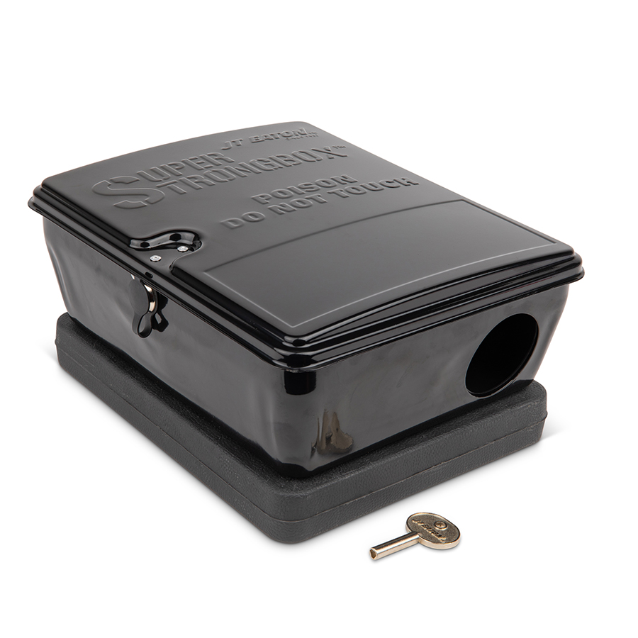 Super Strongbox™ Black Powder Coated Tamper-Resistant Bait Station with Paver