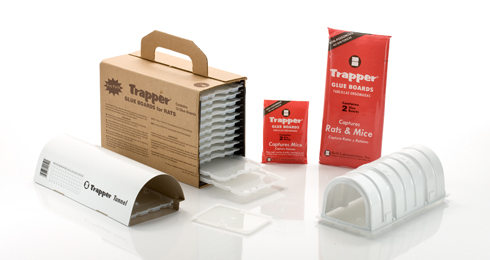 Trapper Max Glue Boards - for Mice & Insects - 1 Case (72 Boards) by Bell Laboratories, Size: Case of 72 Glue Boards, White